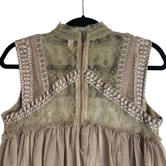 Free People Penny Georgette Babylon Sleeveless Babydoll Dress Size S - Picture 6 of 15